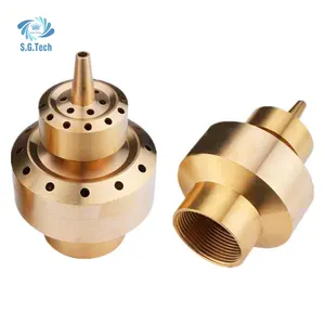 Hot Selling Water Spray Brass Double Layer Flower Fountain Nozzle For Sale Sprinkler Head Brass Fountain Nozzles