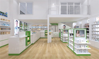 Aménagement intérieur de pharmacie, présentoirs sur mesure, comptoirs et mobilier pour la décoration de pharmacie.
