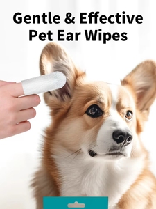 Lingettes Hypoallergéniques <span class=keywords><strong>pour</strong></span> le Nettoyage des Oreilles des Animaux – Nettoyant Doux <span class=keywords><strong>pour</strong></span> le Canal Auditif, Tampons Dissolvants de Cérumen, Nettoyage Quotidien Sûr <span class=keywords><strong>pour</strong></span> Chiots et Chatons - Product Image 4