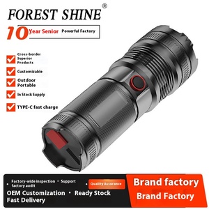 Siêu Sáng LED Đèn Pin Chiến Thuật Không Thấm Nước USB Có Thể Sạc Lại Cắm Trại Đi Bộ Đường Dài <span class=keywords><strong>Torch</strong></span> Với Cao Lumens ABS Cơ Thể Đèn Ip65 Đánh giá - Product Image 6