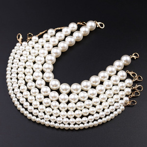 Cadena de Bolso de Perlas Rojas Brillantes de 8mm con Cierre de Langosta Dorado, Cadena Extensora Resistente al Desgaste para Bolsos, Accesorios de Joyería - Product Image 1