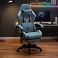 Chaise de jeu E-Sports, chaise de bureau ergonomique, accoudoirs réglables, fonction inclinable, tissu technique, modèle de chaise d'ordinateur compétitive