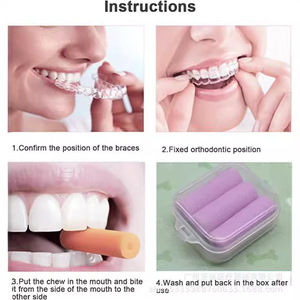Protector Bucal de Cuero Texturizado de Colores para Rechinar los Dientes, Ejercitador de Músculos Maseteros, Retenedores InvisiBraces, 3 Piezas por Caja - Product Image 4