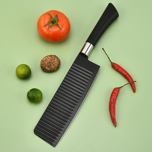 Juego <span class=keywords><strong>de</strong></span> 6 <span class=keywords><strong>Cuchillos</strong></span> <span class=keywords><strong>de</strong></span> <span class=keywords><strong>Cocina</strong></span> con Revestimiento Antiadherente, Hoja Negra Corrugada, Diseño <span class=keywords><strong>de</strong></span> Mango Antideslizante - Product Image 5