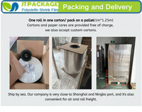 Film plastique souple transparent de qualité alimentaire, écologique, thermorétractable POF standard Jiuteng JT01, bords lisses et scellés