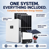 Système Solaire Hybride 4-30KW pour Usage Domestique, Panneaux Haute Efficacité, Batterie de Stockage, Onduleur Intelligent, Solution Complète, Vente en Gros Direct Usine