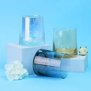 Grande quantité <span class=keywords><strong>en</strong></span> stock, Vente directe usine, Faible MOQ, Meilleure vente : Pot à bougie <span class=keywords><strong>en</strong></span> <span class=keywords><strong>verre</strong></span> coloré <span class=keywords><strong>avec</strong></span> ou sans <span class=keywords><strong>couvercle</strong></span> pour la décoration de la maison, des hôtels, des bars et des fêtes. - Product Image 3