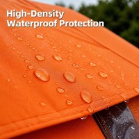 Tente Gonflable pour Fêtes en Jardin, Grande Capacité, Installation Automatique, Imperméable, Oxford Orange