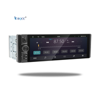 BQCC 1DIN 6.28" IPS Écran tactile de voiture RGB Radio de tableau de bord Mirror Link FM/USB/Type-C/SWC Lecteur multimédia sans fil Carplay Lumière colorée