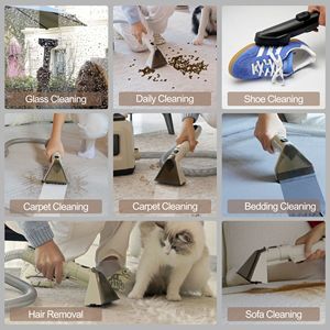 <span class=keywords><strong>Nettoyeur</strong></span> <span class=keywords><strong>vapeur</strong></span> <span class=keywords><strong>pour</strong></span> tapis Haozhushou, électrique, portable, avec 2 barres de pression <span class=keywords><strong>vapeur</strong></span> et eau chaude/froide, réservoir de 1,8 L, <span class=keywords><strong>pour</strong></span> usage domestique - Product Image 6