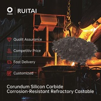 Matériau réfractaire coulé en carbure de silicium et corindon, anti-corrosion, haute résistance à l'érosion pour fours industriels à haute température