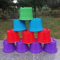 Pot de fleur, pot de plantation horticole jardin plastique maison mécanique moderne Pots en plastique pour plantes jardinière en plastique forme ronde
