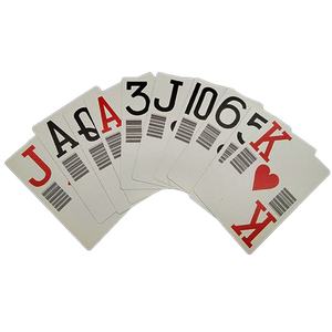 57*87 Black Jack tamaño Casino código <span class=keywords><strong>de</strong></span> barras diseño personalizado Casino impresión personalizada póquer naipes cubierta caja para truco <span class=keywords><strong>de</strong></span> magia - Product Image 1