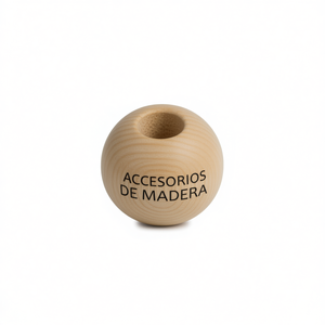 Perline in legno ILAN da 55 mm con foro grande per artigianato e creazione di gioielli - Product Image 2