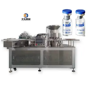 Automatic Glass Rubber Stopper Vial Fill Ing Bottle Capping Powder Filling And Packaging Machine