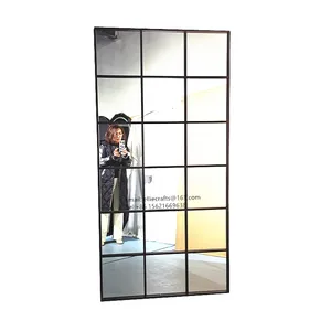 Miroir de fenêtre métallique rectangulaire surdimensionné, 90x180cm, 1 pièce, vente en gros, d'usine, 36x72"