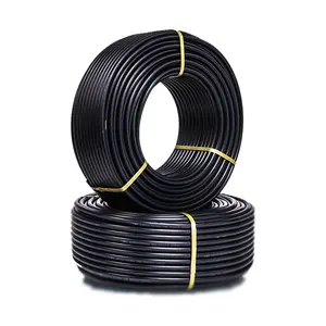 بيع مباشر من المصنع PE 100 50mm 63mm HDPE أسود بلاستيكي أنابيب إمدادات المياه لفة 4 بوصة HDPE أنابيب