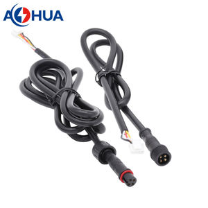 شريط إضاءة LED مقاوم للماء مع كابل PVC كامل، موصل ذكر وأنثى M12 بـ <span class=keywords><strong>2</strong></span> و<span class=keywords><strong>3</strong></span> و4 دبابيس، 30-50 سم، IP65 للإضاءة الداخلية والخارجية - Product Image 2