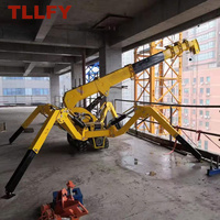 Mini-grue araignée électrique portable sur chenilles de 5 tonnes, pliable, télécommandée, hauteur de levage 17 m