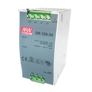 Fuente de Alimentación Industrial DR-120-24 de Salida Única 120W 24V para Riel DIN (TS-35/7.5 TS-35/15) con Certificación UL508 y 3 Años de Garantía - Product Image 1