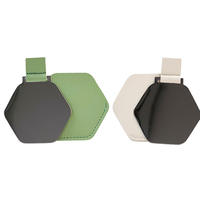 Miroir cosmétique portable à main, mini miroir hexagonal en acier inoxydable, personnalisation multicolore, miroir de maquillage de poche