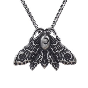 Yunnique – collier avec pendentif papillon en acier inoxydable pour hommes, chaîne de pull gothique, 60cm - Product Image 5