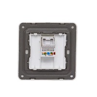 Plaque murale réseau YOFC 86x86mm 1-4 ports RJ45 Cat6, ignifuge PC 94V-0 avec cache-poussière