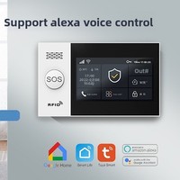Alarme WiFi Intelligente Tuya 4G Double Réseau Sans Fil avec Capteur à Distance Antivol pour la Maison