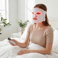 Nouveau Masque LED à 7 longueurs d'onde et 8 modes, Thérapie par la lumière rouge, Beauté du visage, Thérapie par la lumière infrarouge, Masque facial LED