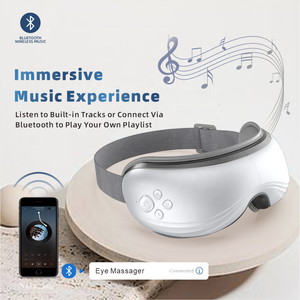 Masajeador de ojos para aliviar la migraña, ayuda a dormir, relajarse con dispositivo inalámbrico de música para el cuidado de los ojos - Product Image 4