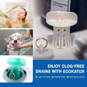 Attrape-cheveux extensible pour drain de baignoire, insert anti-bouchon pour drain de baignoire compatible avec les drains de baignoire de 1,5 à 1,75 pouces, protection de drain facile à nettoyer - Product Image 4