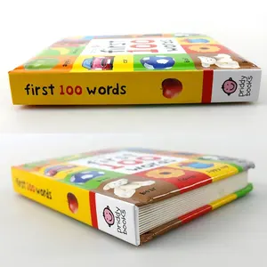 הדפסת שירות כריכה קשה ילדים יצרן שלי ראשון 100 מילות לוח ספרים לילדים