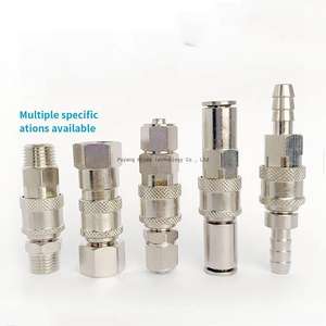 EU ทองแดงทั้งหมดชุบนิกเกิลขนาดเล็กยุโรปล็อคตัวเองมินิเชื่อมต่อนิวเมติกอย่างรวดเร็วอุปกรณ์การแพทย์เครื่องจักรโน๊ตบุ๊ค - Product Image 3