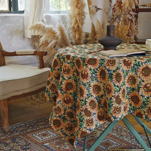 Nhà Máy bán hàng trực tiếp dầu hướng dương sơn trang trí Bìa Jacquard Khăn trải bàn trà bảng Bìa - Product Image 4