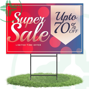 <span class=keywords><strong>PP</strong></span> cắt bảng <span class=keywords><strong>Polypropylene</strong></span> tấm ngoài trời tên cướp dấu hiệu cho kinh doanh bất động sản nhựa sân dấu hiệu 18x24 với h-stakes - Product Image 1