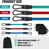 Bandes de résistance réglables en TPE Leajoy pour les fessiers et les jambes - Équipement d'exercice pour la maison et la salle de sport (couleur personnalisée)