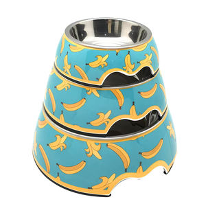 Melamina de aço inoxidável para cachorro, aço inoxidável, luxuosa, cão, comida, tigela personalizada, impressão de logotipo, cão, gato, bacia de animal de estimação - Product Image 1