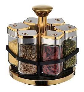 Set di Portaspezie in <span class=keywords><strong>Ceramica</strong></span> Ecologico, Contenitori per Condimenti Quadrati Multifunzionali con Supporto - Product Image 6