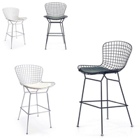 Tabouret de luxe en cuir pour Bar, chaise en fer, mobilier de chambre d'hôtel, de salle à manger, de salon