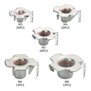 Tuercas Métricas de Acero Galvanizado de Alta Calidad, Tuercas <span class=keywords><strong>en</strong></span> T de 4 Mordazas para Pernos y Ruedas de Muebles - Product Image 3
