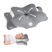 Oreiller Ergonomique Orthopédique en Mousse à Mémoire de Forme, Modèle Marin, pour Soulagement Efficace des Douleurs Cervicales