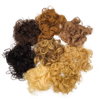 Chignon bouclé oversize en cheveux naturels, style désordonné, type chignon donut, pour cheveux volumineux, prix usine