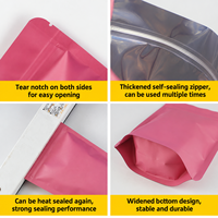 Pochette refermable en aluminium mat avec fermeture éclair pour aliments pour chiens, aliments pour chats, friandises pour animaux et emballage d'aliments secs, sac en plastique refermable