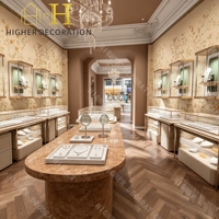 Vitrine de présentation de bijoux haut de gamme en verre, comptoir de bijouterie, mobilier de magasin de bijoux, vitrine de vente au détail