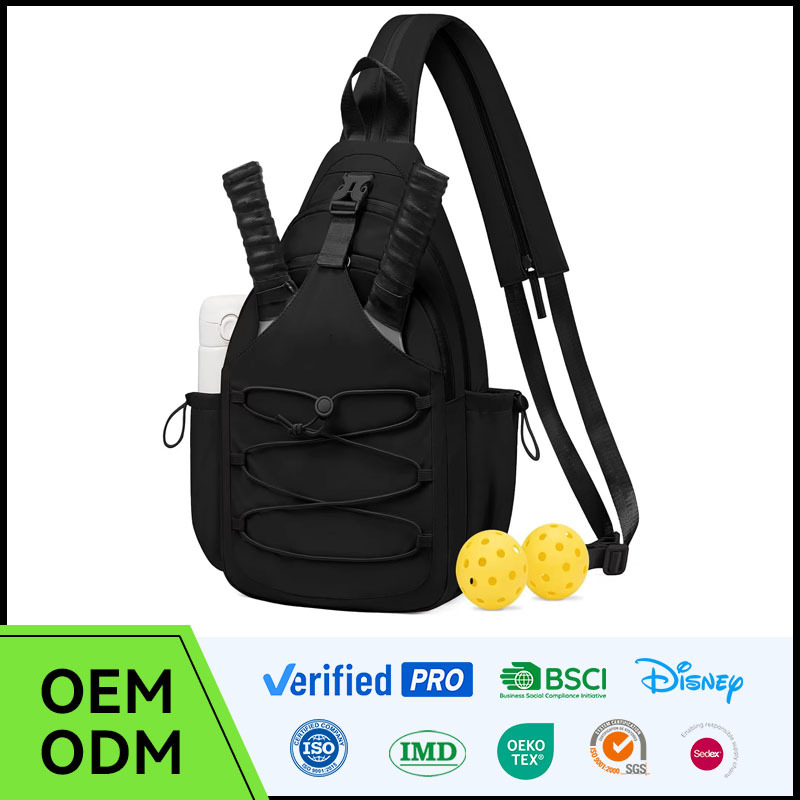 Large Capacity Lightweight 600D Sling Backpack for Women Pickleball and Padel Lovers' Sport Accessory Bag