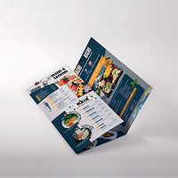 Dépliant pliant de logo sur mesure écologique de haute qualité Flyers d'affaires Service d'impression Dépliant de menu de restaurant