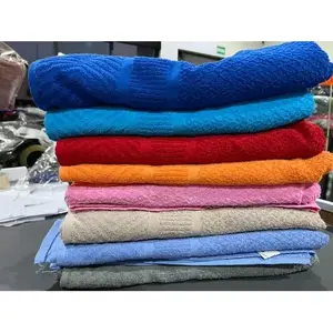 Serviettes de bain complètes en tissu éponge tissé à motif grain d'or assorti, rectangulaires, pour adultes - Product Image 4