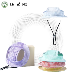 Groothandel Zomer Milieuvriendelijk 100% Katoenen Print Pet Verstelbare Zonnehoed Hond En Kat Oorloze Vissershoed - Product Image 1