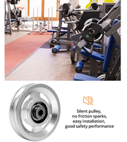 Poulie universelle en aluminium de 90 mm, robuste, avec roulement en alliage d'aluminium, pour salle de sport à domicile