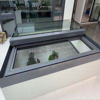 Fenêtre de toit coulissante en aluminium, étanche, double vitrage en verre trempé, motorisée électriquement, sur mesure pour véranda, patio, terrasse